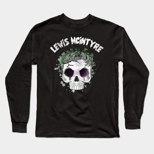 Lewis McIntyre Cracked Skull Long Sleeve T-Shirt by KXW Wrestling x HRW Wrestling